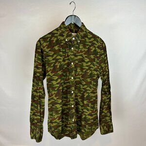 Club Monaco Camo Print Dress Shirt XS